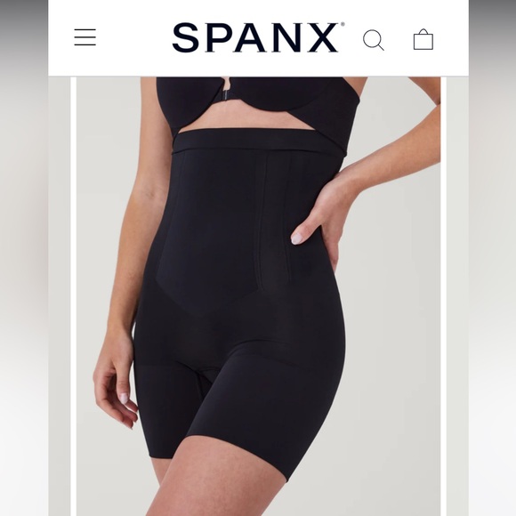 Spanx OnCore High Waist Mid Thigh Short XL Black - Picture 2 of 12